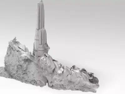 stone Ruin Rocks 3D model 3D model