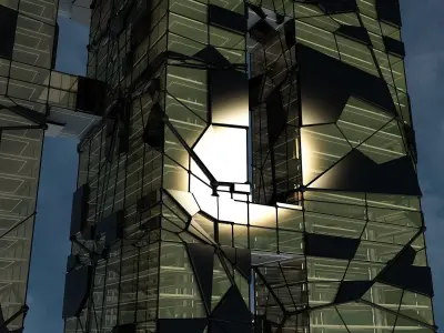 Futuristic Skyscraper 4 3D model