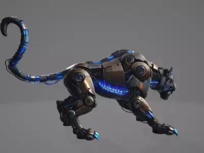  Robotic Panther - High Poly  3D model