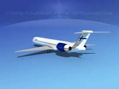McDonnell Douglas MD83 Finnair 3D model