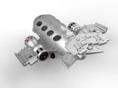 futuristic Plane 3D model