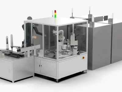 Automatic LED Shell Dispensing Detection Machine 3D model