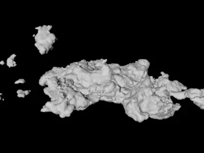 cloud icebergs floating in sea Free 3D model