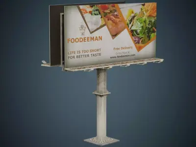 Billboard 3C Low-poly 3D model