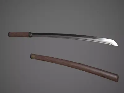 Ninja sword Free low-poly 3D model