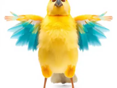 Vivid Parrot model pack Low-poly 3D model