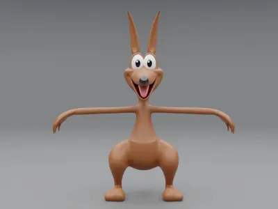 3D Kangaroo Cartoon 3D model