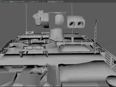 Low Poly M1134 Stryker MGS Game Ready Armored Vehicle Low-poly 3D model