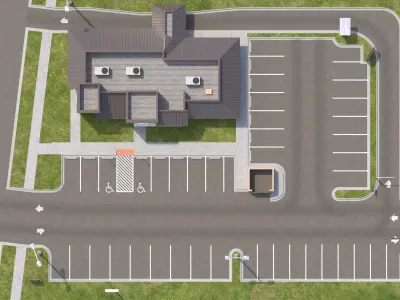 Retail-040 Burger King-003 With Site 3D model