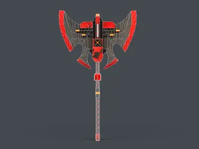 Sci-Fi Axe V4 - 04 Low-poly 3D model