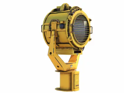 Searchlight speaker Low-poly 3D model