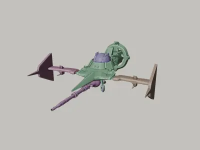 SwordfishII CowboyBebop Stylized Tri1tree Low-poly 3D model