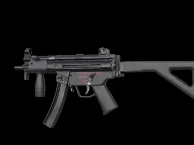 MP5K-PDW MP5KN-PDW with Scope Mount Low-poly 3D model
