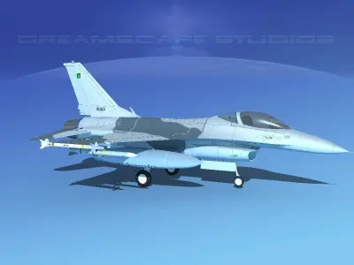 Gen Dyn F-16A Falcon Pakistan 3D model