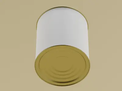 Round Lube Oil Can 3D model