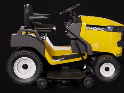 Riding Lawn Mower Tractor PBR 3D model