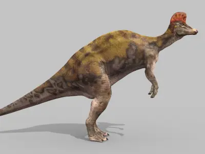 Real Animated Corythosaurus HD 3D model