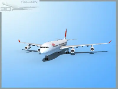 Falcon3D A340-600 Swiss Air 3D model