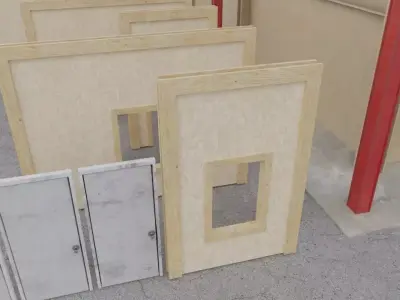 Shoothouse - Modular Indoor Firing Range Low-poly 3D model