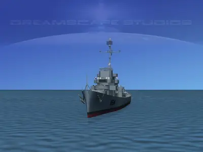 UK Captains Class Frigate HMAV Lawford 3D model