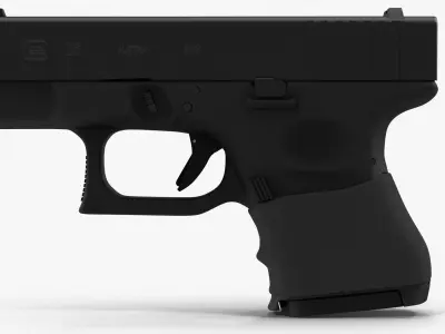 Glock 26 Handle Low-poly 3D model