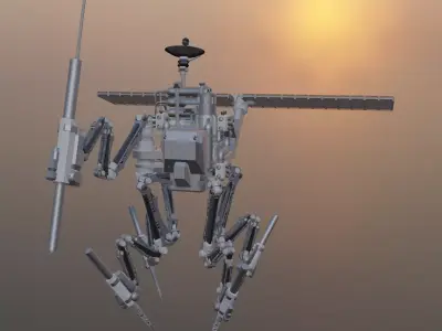 Asteroid Drilling Droid Design 3D model