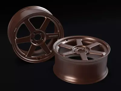Car Wheel Rims Volk Racing TE37 Free 3D model