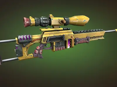 Bolter sniper rifle Low-poly 3D model