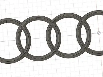 Audi Logo Free 3D print model