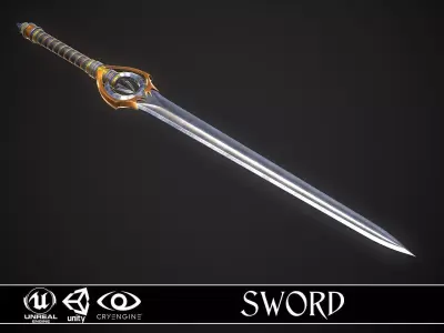 Sword A7 Low-poly 3D model