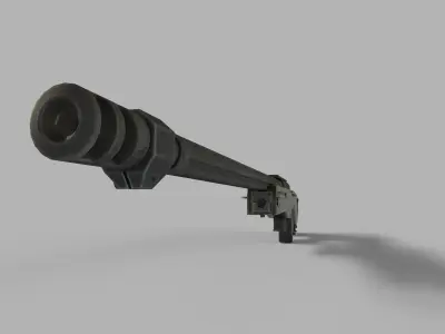 AWM Sniper Rifle Low-poly 3D model Low-poly 3D model