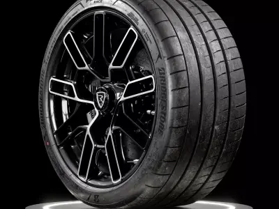 Bridgestone Potenza Race 305 30 ZR20 3D model