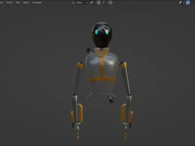 Futuristic Training Bot 3D model