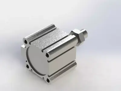 Cilindro SMC CDQ2A50-20TMZ Cylinder 3D model