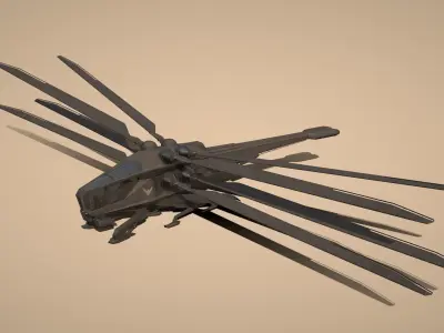 Ornithopter Dune Low-poly 3D model