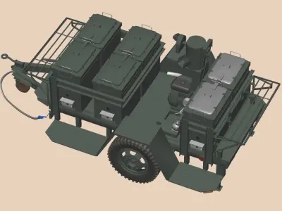 Japan Ground Self-Defense Force Field kitchen type1 3D model