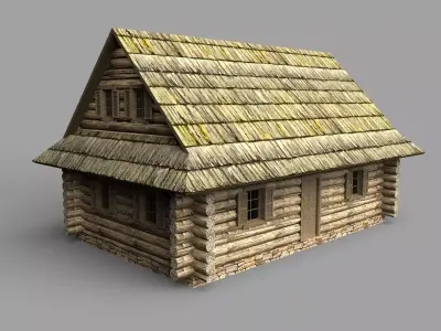 Log house 3D model