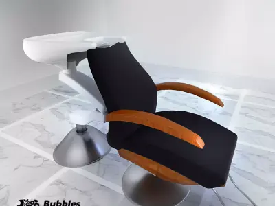 Hair Washing Seat Free 3D model
