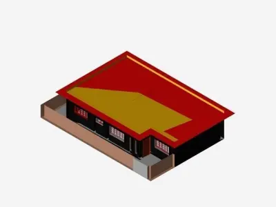 HOME house with roof Free 3D model