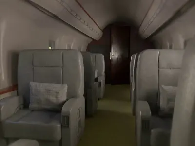 Private jet interior  3D model