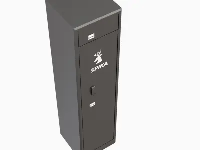 S2 8 Gun Safe 3 PIN closed 3D model