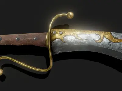 Cursed Blade Low-poly 3D model