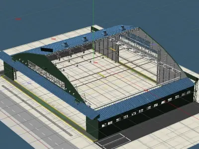 Japan Self-Defense Force Air Craft Hanger Free 3D model