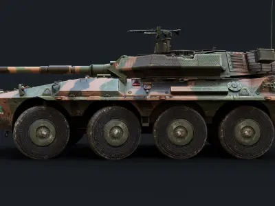 Centauro B1  Low-poly 3D model
