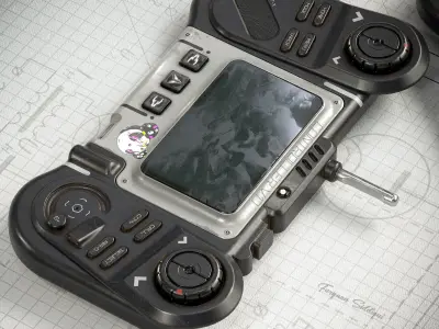 Sci-Fi Controller V17 PBR Low-poly 3D model