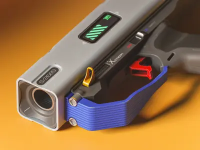 Sci-fi Swat Pistol PBR Low-poly 3D model