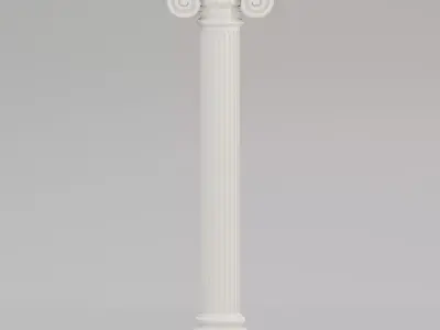 Ionic column Low-poly 3D model
