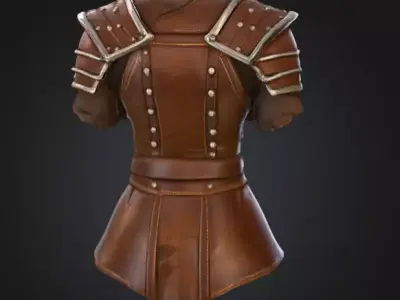 Leather Sentinel Armor Free low-poly 3D model