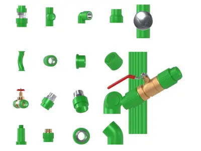Pipe joints 3D model