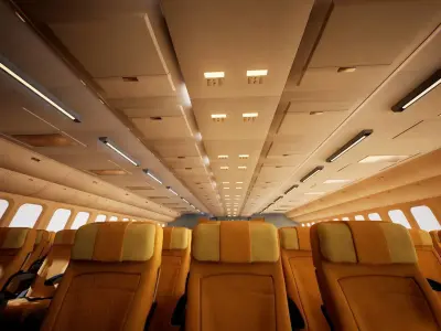 Airplane Interior 36 Assets Low-poly 3D model